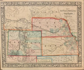 Item #308737 Map of Kansas, Nebraska and Colorado. Showing also the Southern Portion of the...
