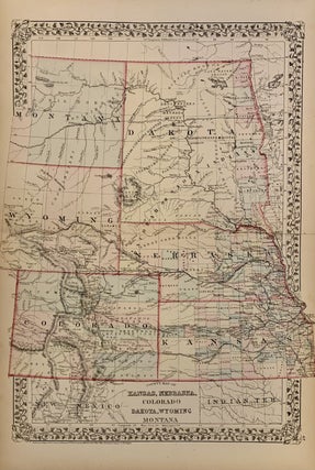 Item #308739 Map of Kansas, Nebraska and Colorado. Showing also the Southern Portion of the...