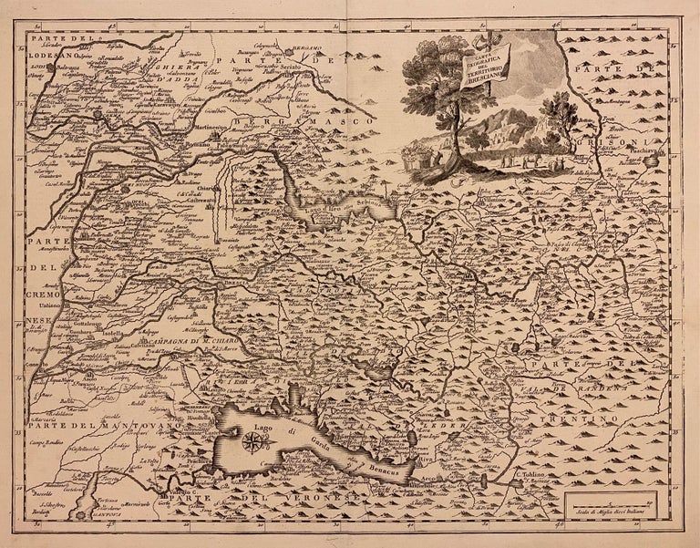 Item #309507 Carta geografica del Territorio Bresciano. Giovanni Battista ALBRIZZI.