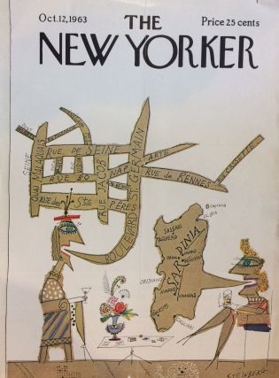 Item #309734 Paris; The New Yorker Magazine cover October 12, 1963. Saul STEINBERG