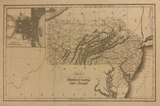Item #309959 Map of the States of Pennsylvania and New Jersey. Isaac Taylor HINTON