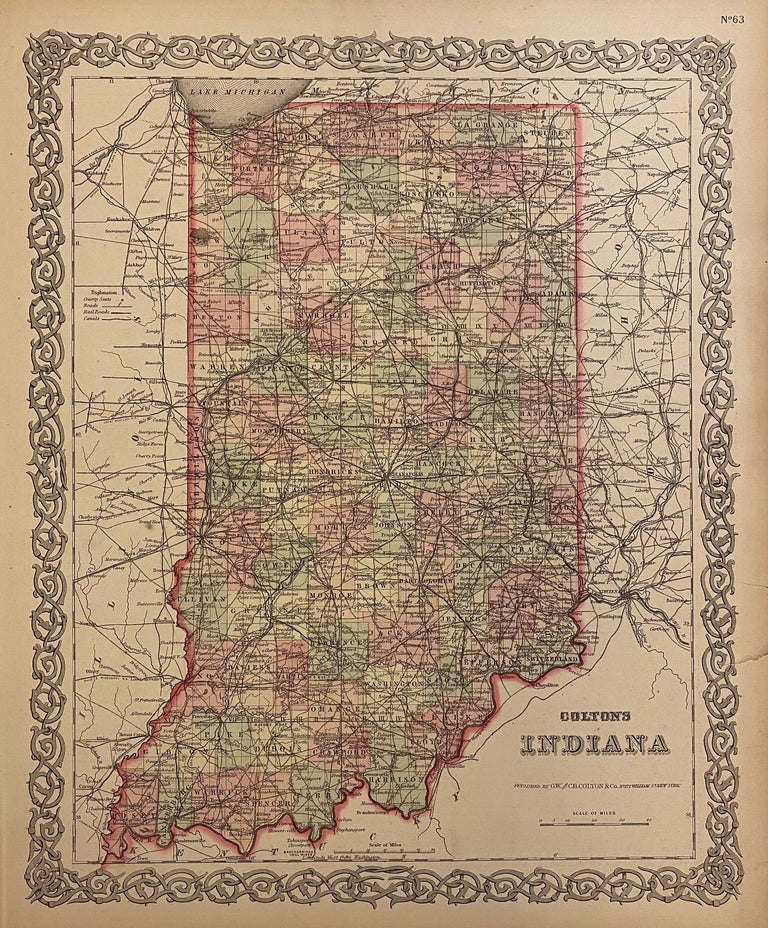 Item #310103 Colton's Indiana. G. W. COLTON, C B.