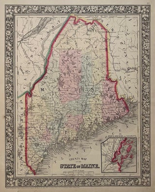 Item #310371 County Map of the State of Maine. Samuel Augustus Jr MITCHELL