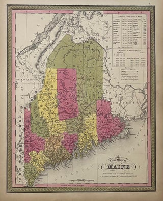 Item #310373 A New Map of Maine. Samuel Augustus Sr MITCHELL
