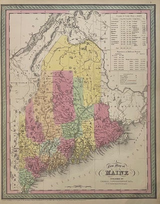Item #310422 A New Map of Maine. COWPERTHWAIT THOMAS, CO