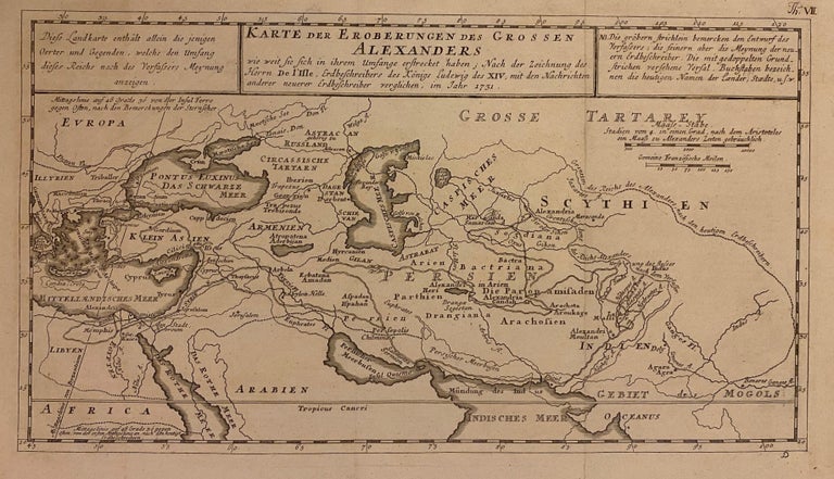 Item #310838 Karte der Eroberungen des Grossen Alexanders. Guillaume DELISLE.