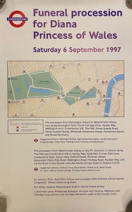 Item #311023 Funeral of Diana, Princess of Wales - Travel Information. LONDON UNDERGROUND