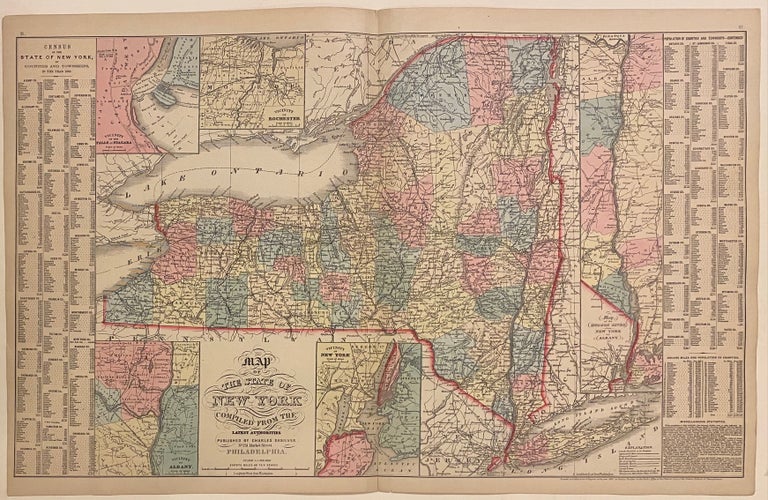 Item #312187 Map of the State of New York compiled from the latest authorities. Charles DESILVER.