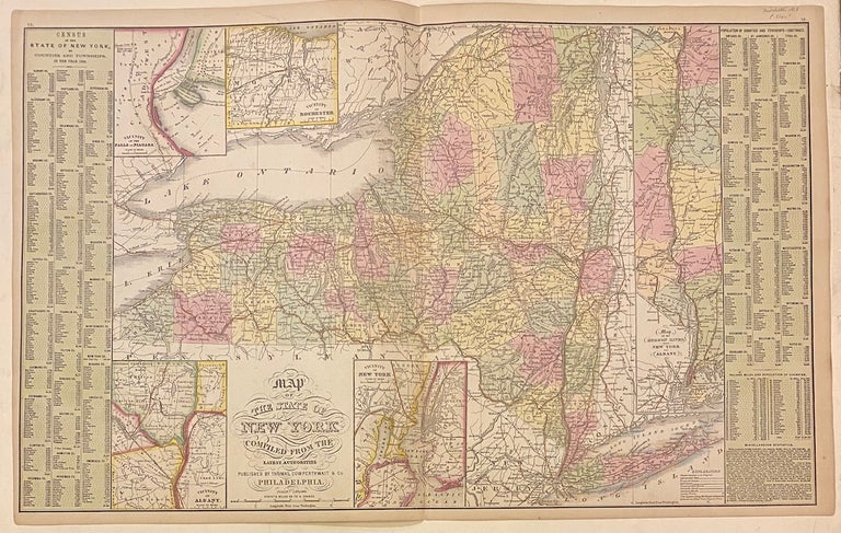 Item #312188 Map of the State of New York compiled from the latest authorities. COWPERTHWAIT THOMAS, CO.