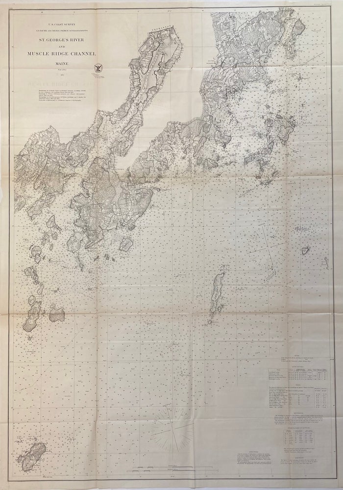 Item #312428 St. George River and Muscle Ridge Channel, Maine. A. D. BACHE, Benjn, PEIRCE, U S. Coast Survey.