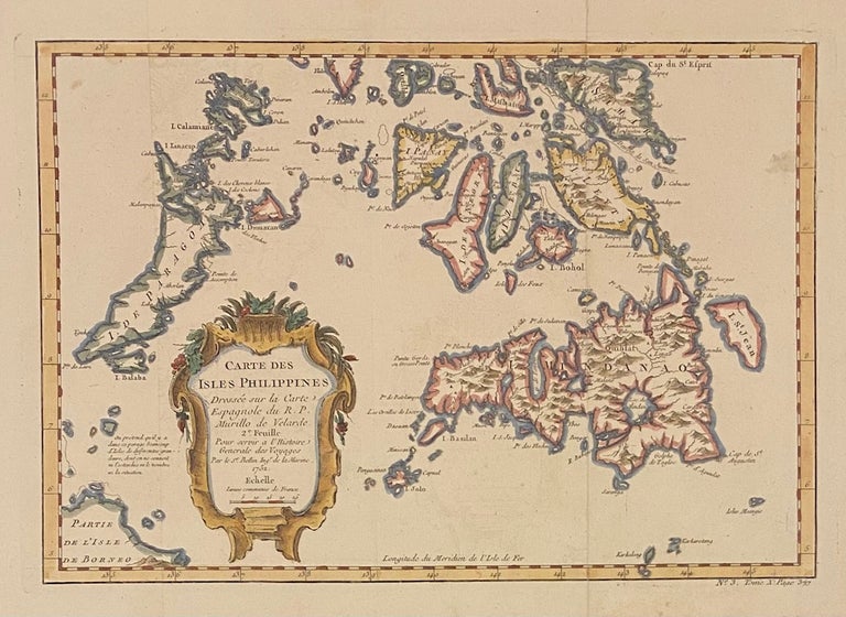 Item #312814 Carte Des Isles Philippines 2e Feuille. Jacques Nicolas BELLIN.