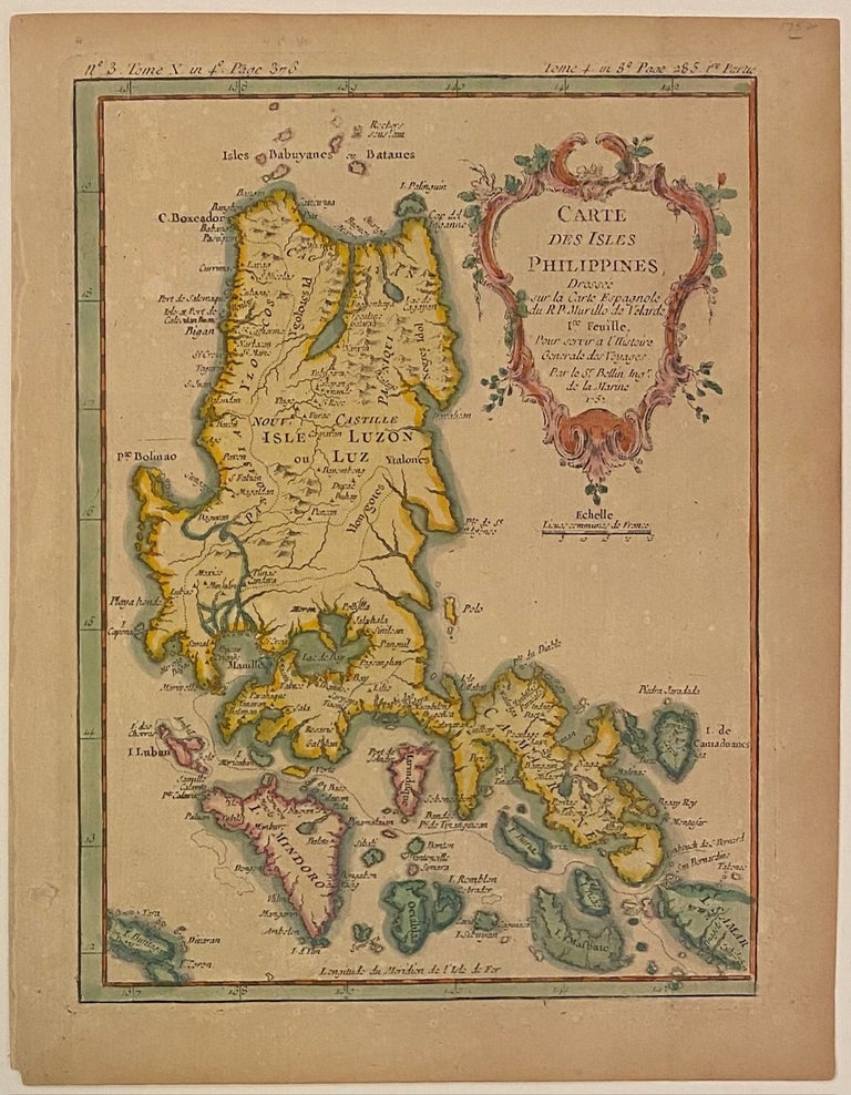 Item #312815 Carte Des Isles Philippines 1re Feuille. Jacques Nicolas BELLIN.