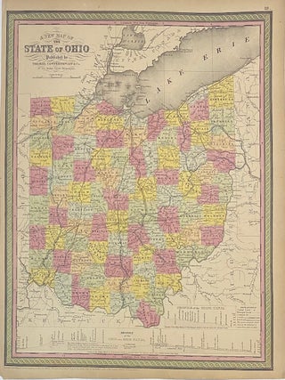 Item #313471 A New Map of the State of Ohio. COWPERTHWAIT THOMAS, CO