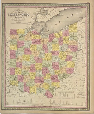 Item #313471 A New Map of the State of Ohio. COWPERTHWAIT THOMAS, CO
