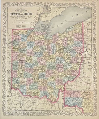 Item #313473 A New Map of the State of Ohio. Charles DESILVER