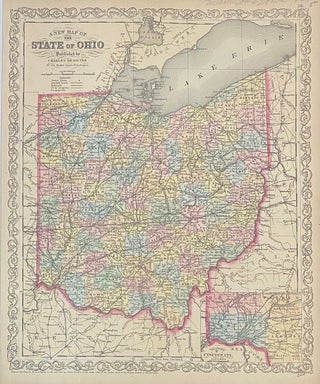 Item #313473 A New Map of the State of Ohio. Charles DESILVER