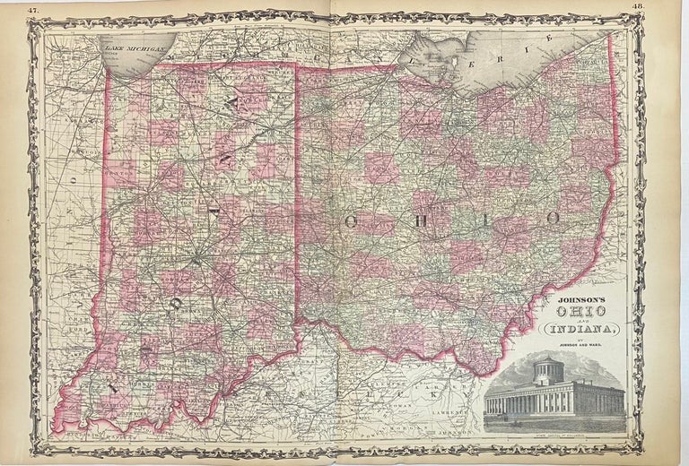 Item #313497 Johnson's Ohio and Indiana. JOHNSON, WARD.