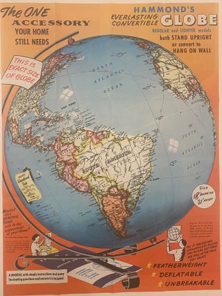 Item #314430 Hammond's Everlasting Convertible Globe. C. S HAMMOND