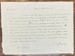 Item #314610 Polygraph Letter concerning British raids on the Chesapeake during the War of 1812:;...