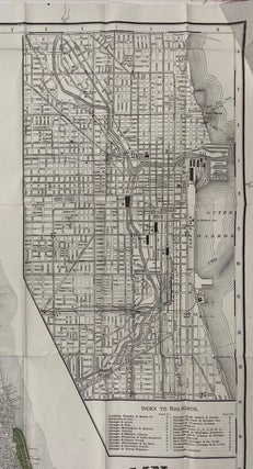 New Map of Chicago and Suburbs showing the location of the World's Columbian Exposition