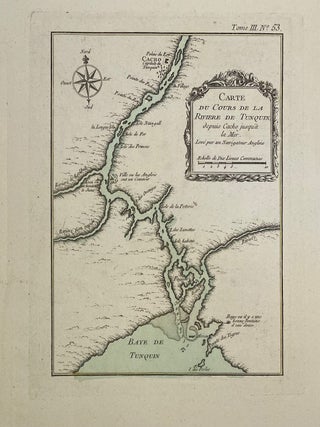 Item #315078 Carte du Cours de la Riviere de Tunquin. Jacques Nicolas BELLIN
