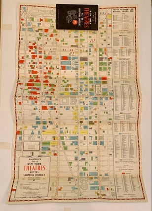 Item #315384 Hagstrom's Map of New York Theatres Hotels Shopping Districts United Nations...