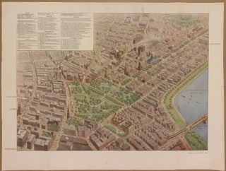 Item #316115 A Bird's Eye View of the Hotel, Theater, and Shopping Districts of Boston with Bank...