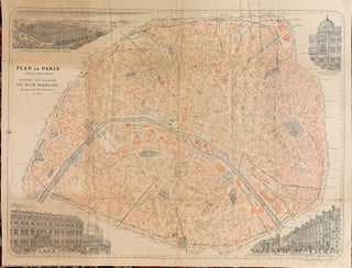 Item #316143 Plan of Paris on the Ribbon System; Souvenir of the Warehouses of the Bon Marche,...
