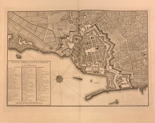 Item #316660 Pianta Della Citta, e Porto di Livorno. Matteo CARBONI
