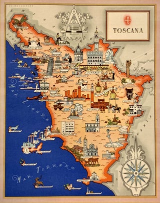 Item #316999 Toscana; Wine map. Giovanni DE AGOSTINI