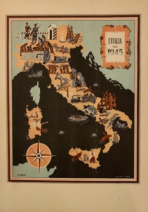 Item #317001 L'Italia nel 1945; [Post war infrastructure map]. Giovanni DE AGOSTINI