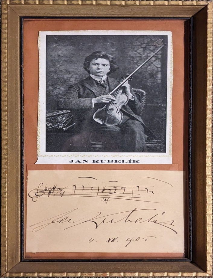 Item #317538 AMQS (Autograph Musical Quotation Signed), consisting of three bars of music. Jan KUBELIK.