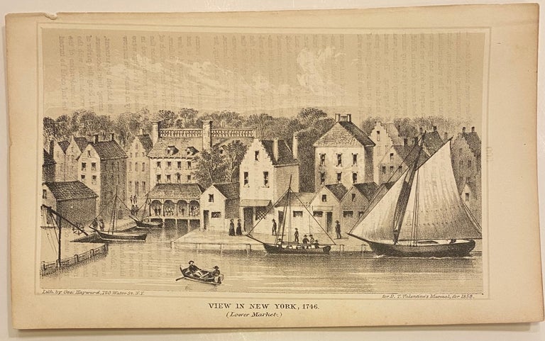 Item #317894 View in New York, 1746 (Lower Market). D. T. VALENTINE, David Thomas.