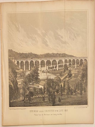 Item #317899 High Bridge during Construction of the Large Main Viewed from the Westchester side...