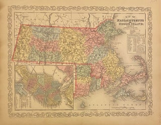 Item #317963 Map of Massachusetts and Rhode Island. Charles DESILVER