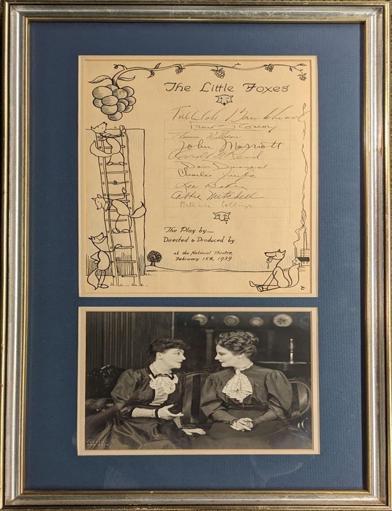 Item #318994 Cast-Signed Memento. Tallulah BANKHEAD, Frank, CONROY.