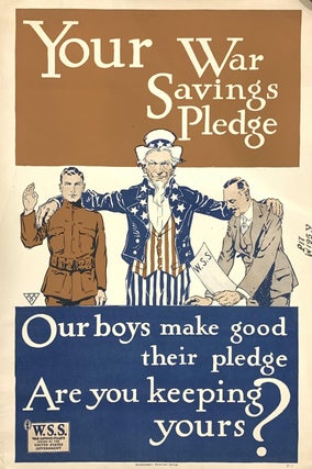 Item #319375 Your War Savings Pledge; Our boys make good their pledge are you keeping yours?...
