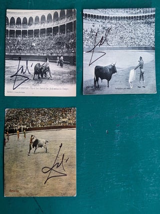 Item #320272 Three signed postcards. Salvador DALI