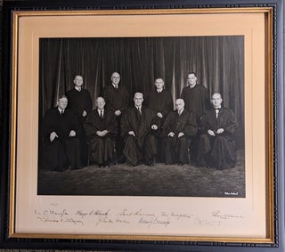 Item #321175 Over-Sized Signed Photograph of the Supreme Court. THE WARREN COURT, 1960