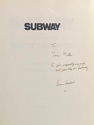 Item #321495 Subway. Bruce DAVIDSON