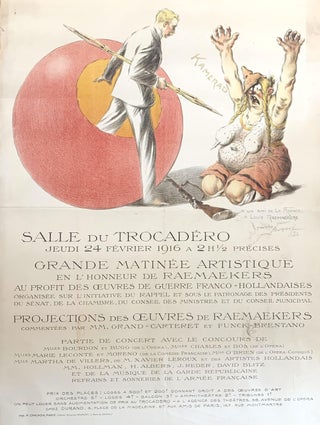 Item #321536 Salle du Trocadero. Grande matinee artistique en l'honneur de Raemaekers....