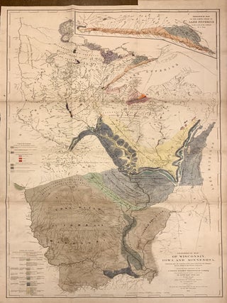 Item #321804 Geological Map of Wisconsin, Iowa and Minnesota. David Dale OWEN