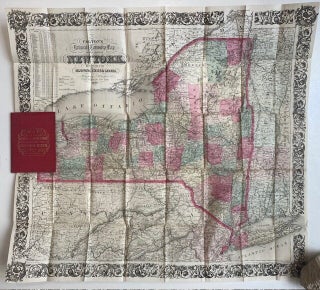 Item #322260 Colton's Railroad & Townshp Map of the State of New York with parts of the adjoining...