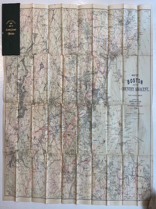 Item #322262 Map of Boston and the Country Adjacent. GEORGE H. WALKER, CO