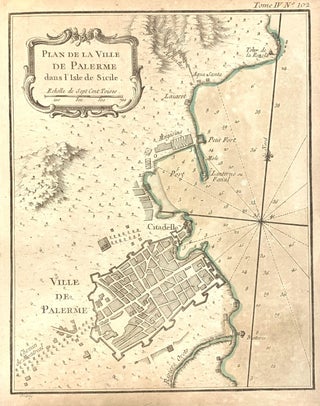 Item #322695 Plan de la Ville de Palerme dans l'isle de Sicile. Jacques Nicolas BELLIN