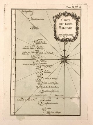 Item #322798 Carte des Isles Maldives. Jacques Nicolas BELLIN