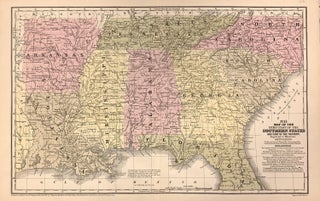 Item #322878 Map of the Chief Part of the Southern States and Part of the Western; Engraved to...