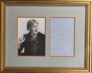 Item #323348 Autograph Letter Signed. Virginia WOOLF