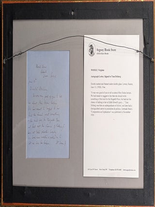 Autograph Letter Signed
