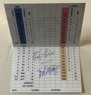 Autographed Golf Scorecard